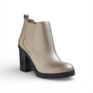 Sam & Libby Metallic Ankle Booties, size 6.5